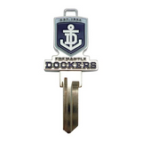AFL 3D House Key - Fremantle Dockers - LW4 Blank Metal Badge Keys