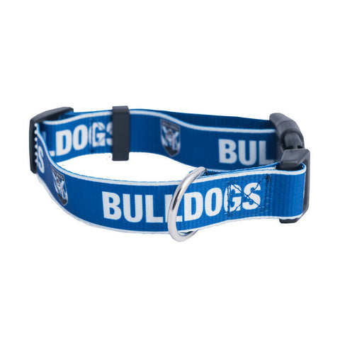 NRL Adjustable Dog Collar - Canterbury Bulldogs Small To Large - Durable Quality