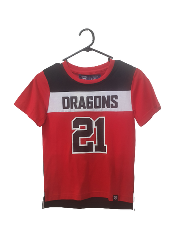 NRL Kids Cotton Tee - St George Illawarra Dragons - Infant - Youth - RED