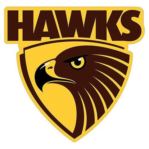 AFL Logo Sticker - Hawthorn Hawks - 16cm x 21cm Decal