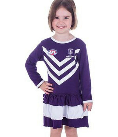 AFL - Fremantle Dockers - Footysuit Girls Dress Toddler Kid -