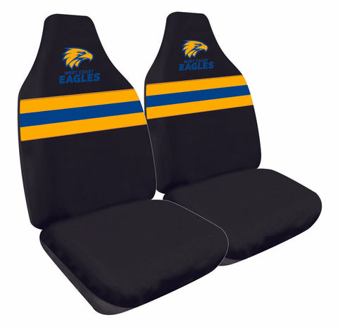 AFL Front Car Seat Covers - West Coast Eagles - Set Of 2 One Size Fits All