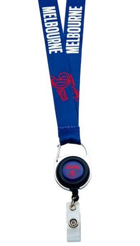AFL Lanyard with Retractable ID Clip - Melbourne Demons - TROFE