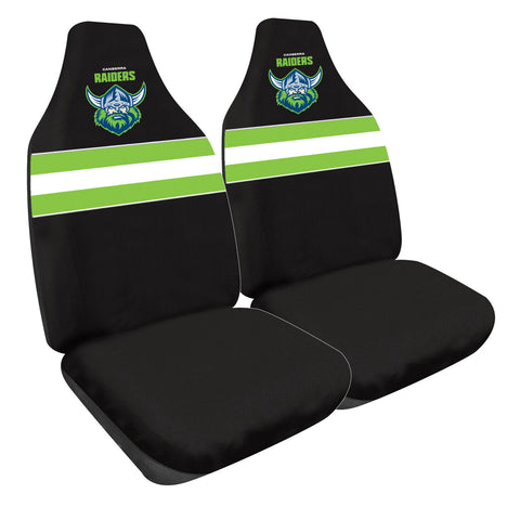 NRL Front Car Seat Covers - Canberra Raiders - Set Of 2 One Size Fits All -