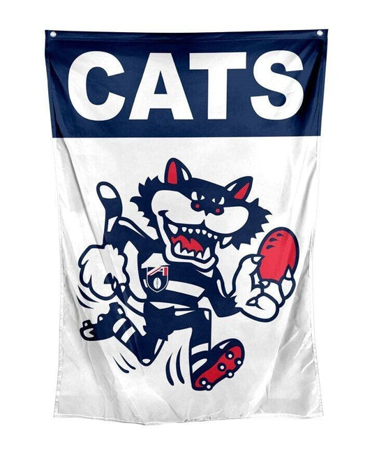 AFL Retro Wall Flag - Geelong Cats - Cape Flag - Approx 100cm x 70cm