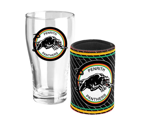 NRL Heritage Pint and Can Cooler Set - Penrith Panthers - Stubby Cooler