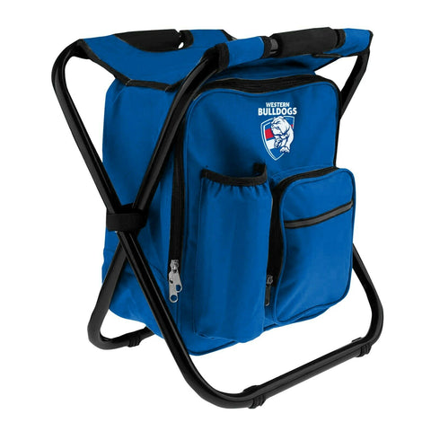 AFL Western Bulldogs - Insulated Cooler Bag Camping Stool - Foldable Storage