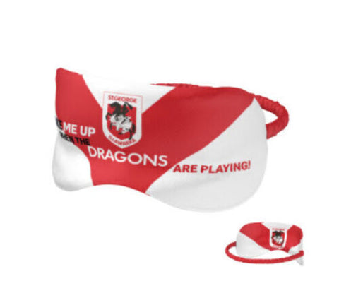 NRL Sleep Mask - St George Illawarra Dragons - Reversible - Washable - One Size