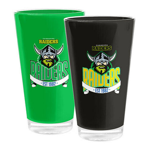 NRL Home And Away Drink Tumbler Cup Set - Shatter Proof - Canberra Raiders