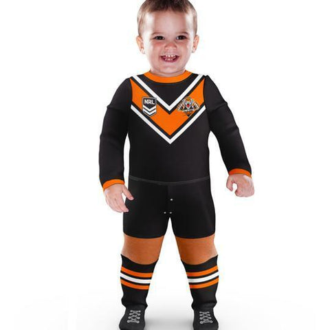 NRL Footy Suit Body Suit - West Tigers -  Baby Toddler Infant