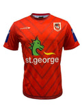 NRL 2021 Training Tee Shirt - St George Illawarra Dragons - Rugby League - RED