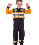 NRL Kids Onesie - West Tigers - Cotton - Zip - Pockets - Youth