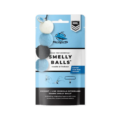 NRL Smelly Balls Set - Cronulla Sharks - Re-useable Car Air Freshener