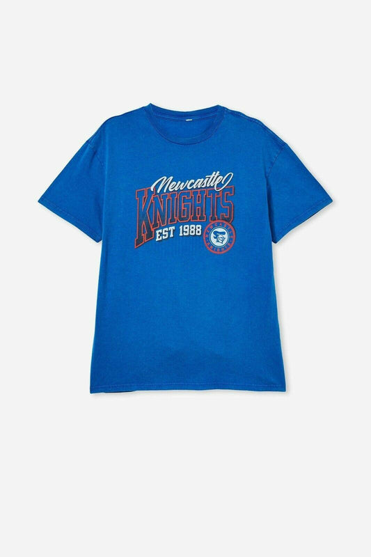 NRL Mens Souvenir Tee Shirt - Newcastle Knights - 100% Cotton - Adult
