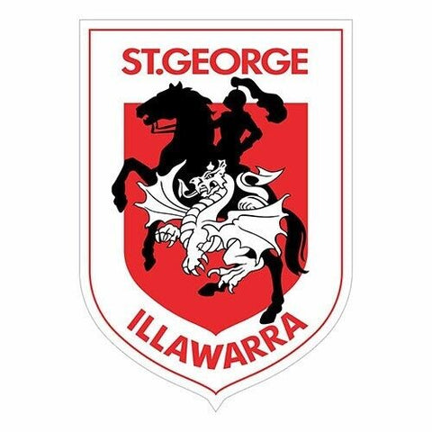NRL Logo Sticker - St George Illawarra Dragons - 25cm x 21cm Decal