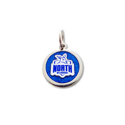 AFL Pet ID Tag - North Melbourne Kangaroos - Engravable - 25mm diameter