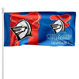 NRL Pole Flag - Newcastle Knights - 90cm x 180cm - Steel Eyelets