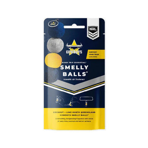 NRL Smelly Balls Set - North Queensland Cowboys - Re-useable Car Air Freshener