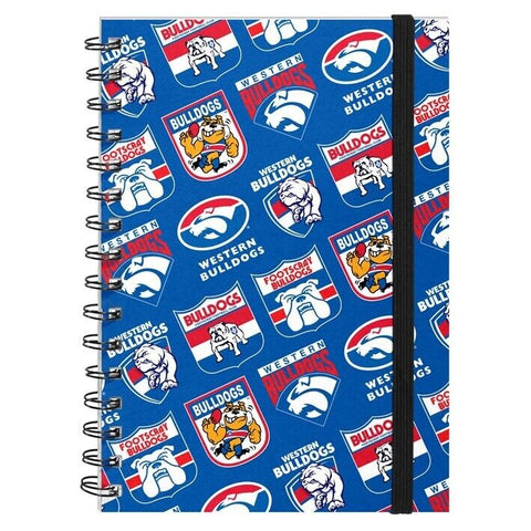 AFL Hard Cover Notebook - Western Bulldogs - A5 60 Page Pad