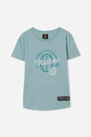NRL Kids Puff Print Tee Shirt - Cronulla Sharks - Toddler Youth T-Shirt