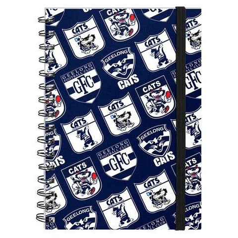 AFL Hard Cover Notebook - Geelong Cats - A5 60 Page Pad