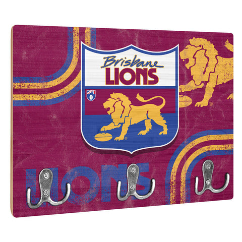 AFL Heritage Key Rack - Brisbane Lions - Gift - Retro