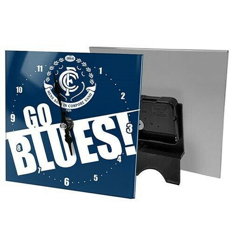 AFL Desk Clock  - Carlton Blues - Gift Box - Football