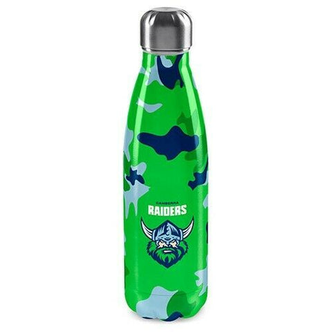 NRL Stainless Steel Wrap Water Bottle - Canberra Raiders - 500mL