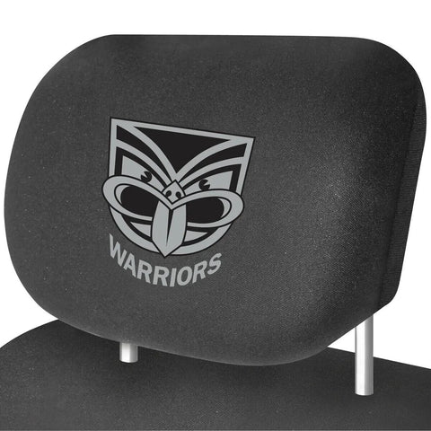 NRL Car Head Rest Cover - New Zealand Warriors - Set Of Two - Universal Fit