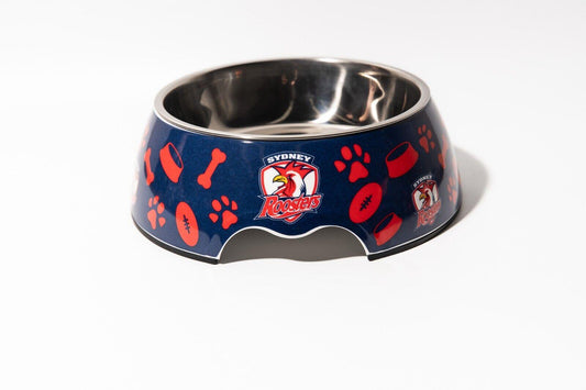 NRL Pet Bowl - Sydney Roosters - Food Water - Dog Cat