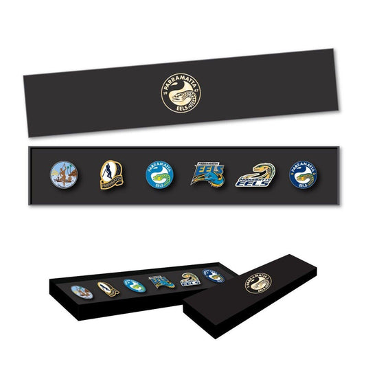 NRL Evolution Pin Set - History Logos - Paramatta Eels