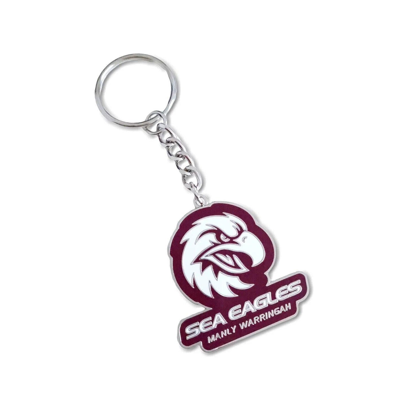 NRL Logo Metal Key Ring - Manly Sea Eagles - Keyring - Rugby League - TROFE
