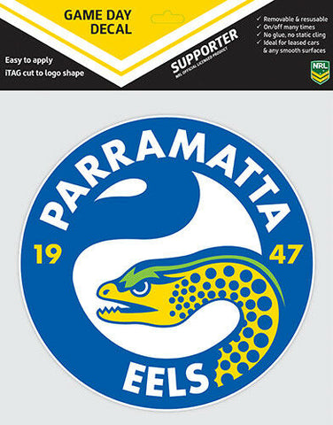 NRL Game Day Decal  - Parramatta Eels - Car Sticker 180mm