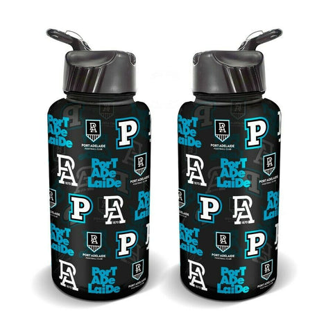 AFL Flip Drink Bottle 1L - Port Adelaide Power - BPA Free - Water Bottle