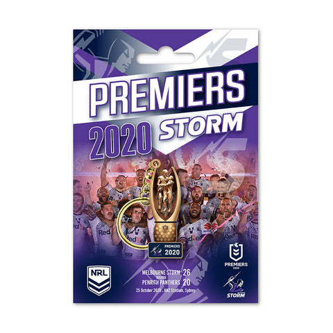 NRL Premiers Trophy Keyring - Melbourne Storm - 2020 - Key Ring