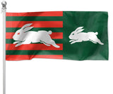 NRL Pole Flag - South Sydney Rabbitohs - 90cm x 180cm - Steel Eyelets