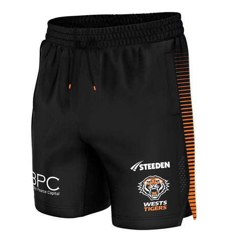 NRL 2023 Gym Training Shorts - West Tigers - Mens - STEEDEN - Rugby League