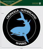NRL Heritage Fridge Decal - Cronulla Sharks -Team Logo Sticker - 470x470mm
