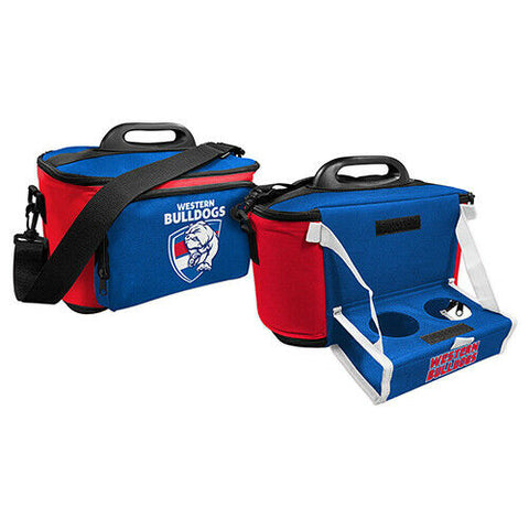 AFL Drink Cooler Bag With Tray - Western Bulldogs - Aussie Rules - Zip Pocket