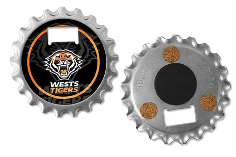 NRL Bottle Opener, Magnet & Coaster - West Tigers - Rugby League