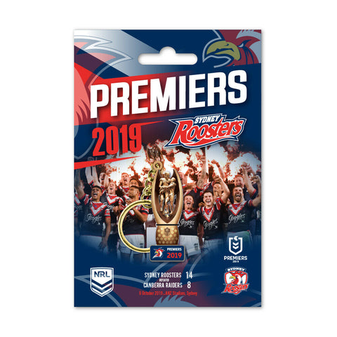 NRL Premiers Trophy Keyring - Sydney Roosters - 2019 - Key Ring