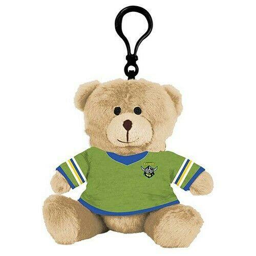 NRL Plush Teddy Bear Bag Tag - Canberra Raiders - 120mm (H)