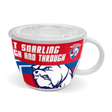 AFL Soup Mug with Lid - Western Bulldogs - Ceramic - 850mL Capacity