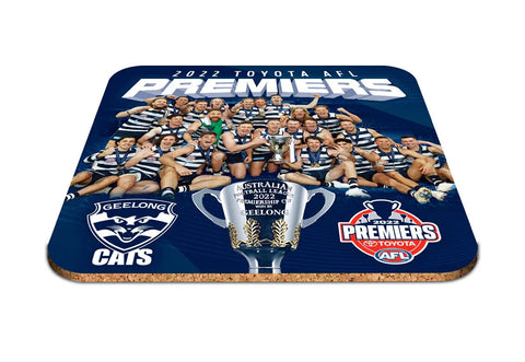 AFL 2022 Premiers Team Photo Drink Coaster - GEELONG CATS - Set of TWO