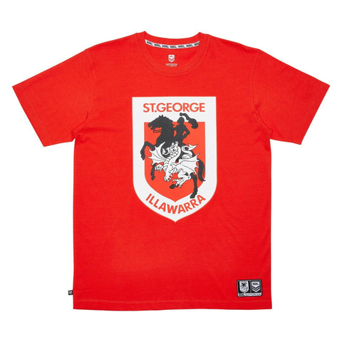 NRL Cotton Logo Tee Shirt - St George Illawarra Dragons - Mens -