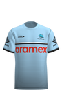 NRL 2023 Training Tee - Cronulla Sharks - Blue - Rugby League - CLASSIC