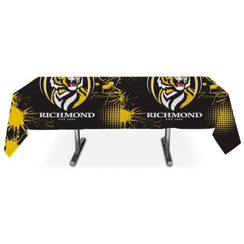 AFL Table Cover - Richmond Tigers - Tablecloth - 200cmx100cm - Acrylic Nylon