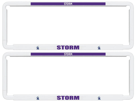 NRL Car Number Plate Frame - Set Of Two - Melbourne Storm - Front/Back