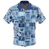 NRL Fanatics Button Up Polo Shirt - New South Wales Blues - Rugby League -  NSW