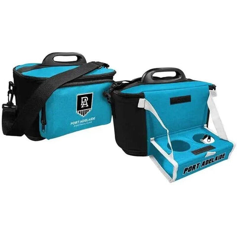 AFL Drink Cooler Bag With Tray - Port Adelaide Power - Insulated - Team Logo